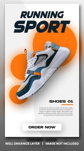 running sneakers, sports shoes, athletic footwear, running shoes, training sneakers, bestseller push, product demo, minimalist, modern typography, energetic, bold, orange, neutral